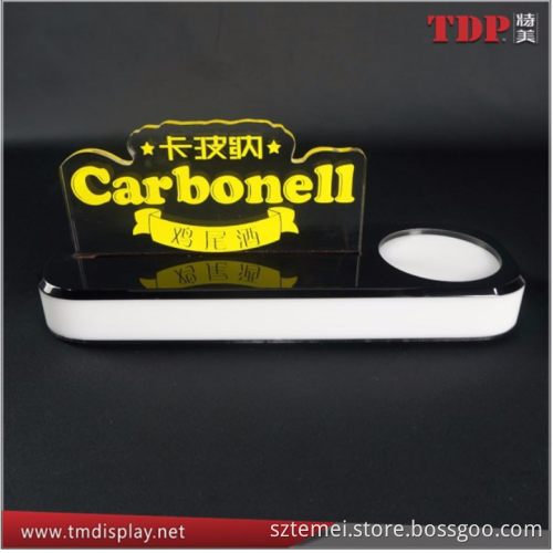 customized design LED lighting lighted liquor bottle display led illuminated bottle displays acrylic liquor bottle led display